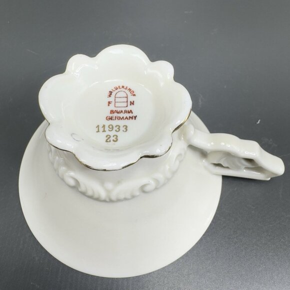 Vintage Waldershof Bavaria Germany Fine Porcelain Teacup Saucer And Plate Set - Picture 13 of 16